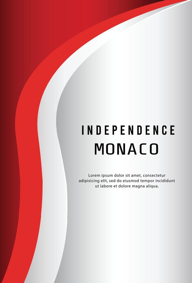 Happy independence day of Monaco . template, background. Vector illustration