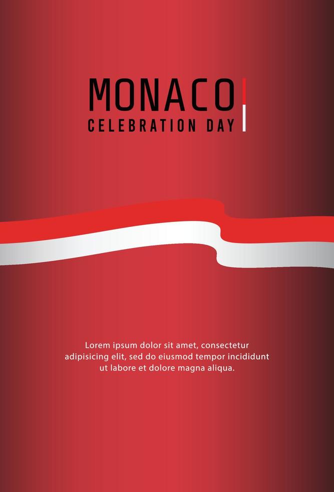 Happy independence day of Monaco . template, background. Vector illustration