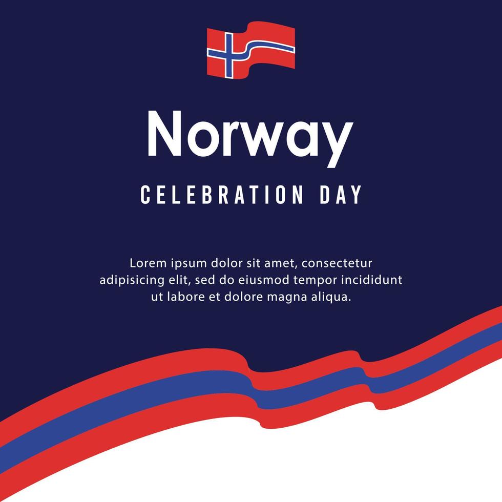 Happy independence day of Norway . template, background. Vector illustration