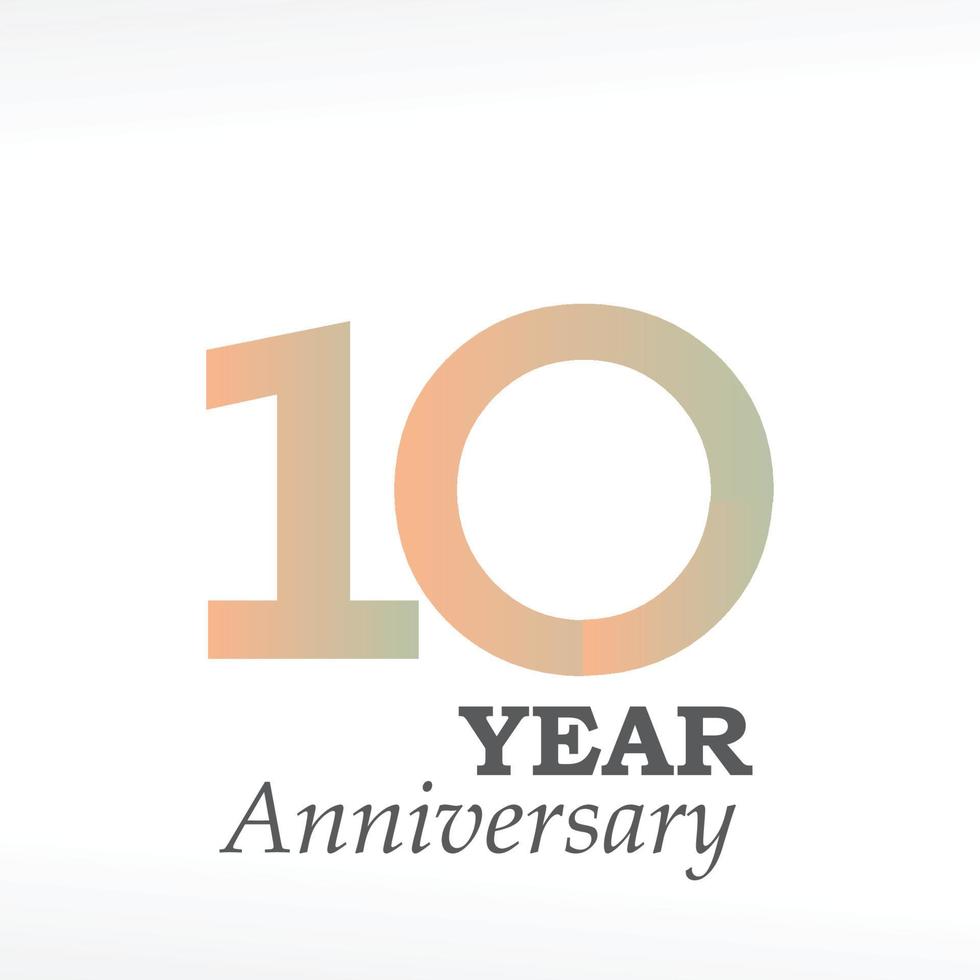 10  Year Anniversary Vector Template Design Illustration