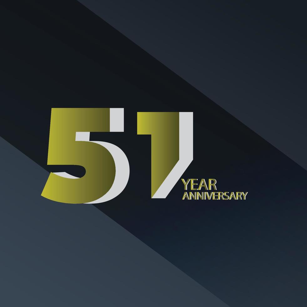 51 th anniversary event party. Vector illustration. numbers template for Celebrating.