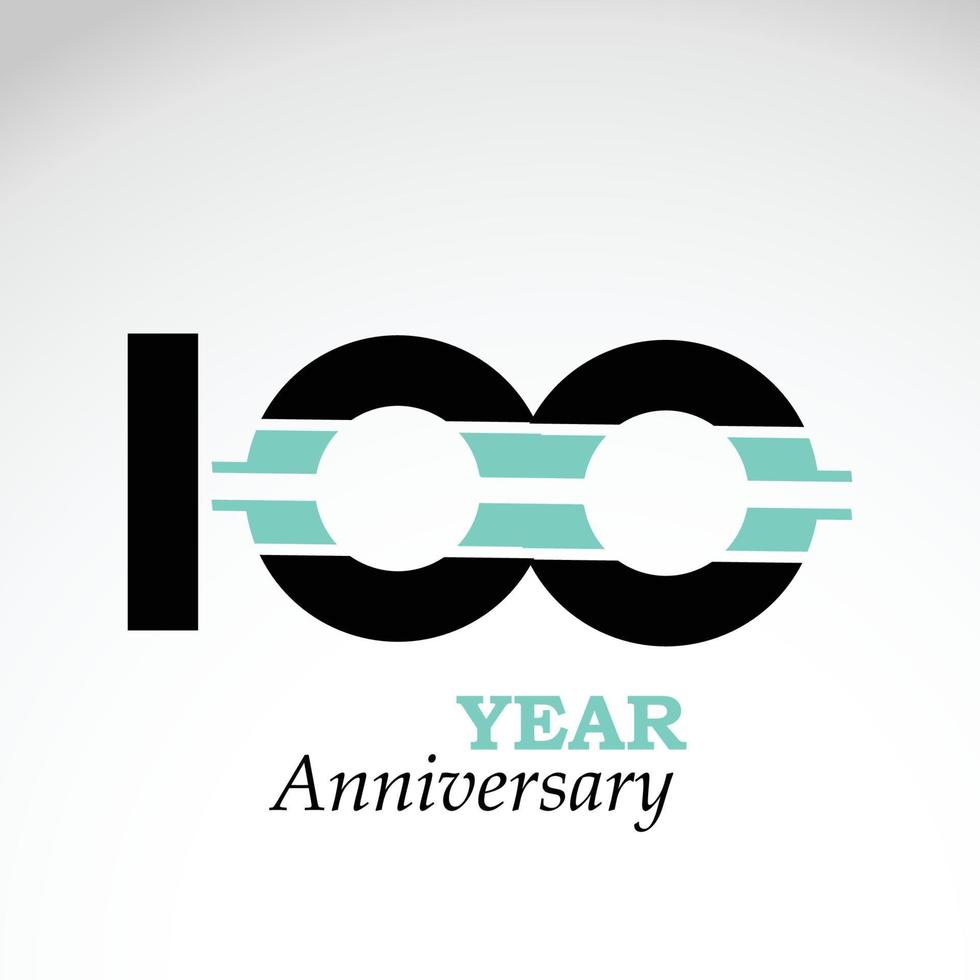 100 Year Anniversary Elegant Vector Template Design Illustration