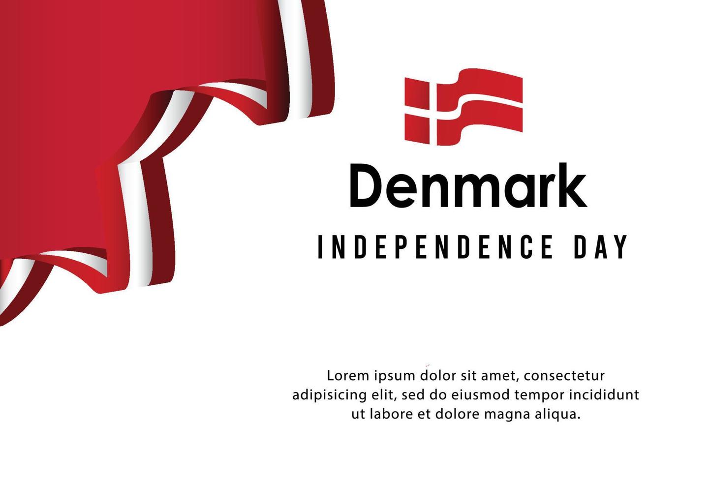 Happy independence day of  Denmark. template, background. Vector illustration