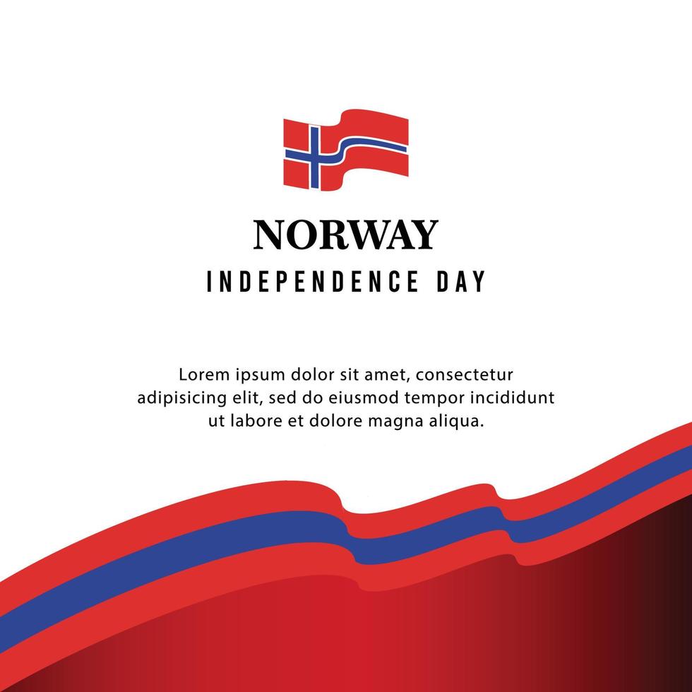 Happy independence day of Norway . template, background. Vector illustration