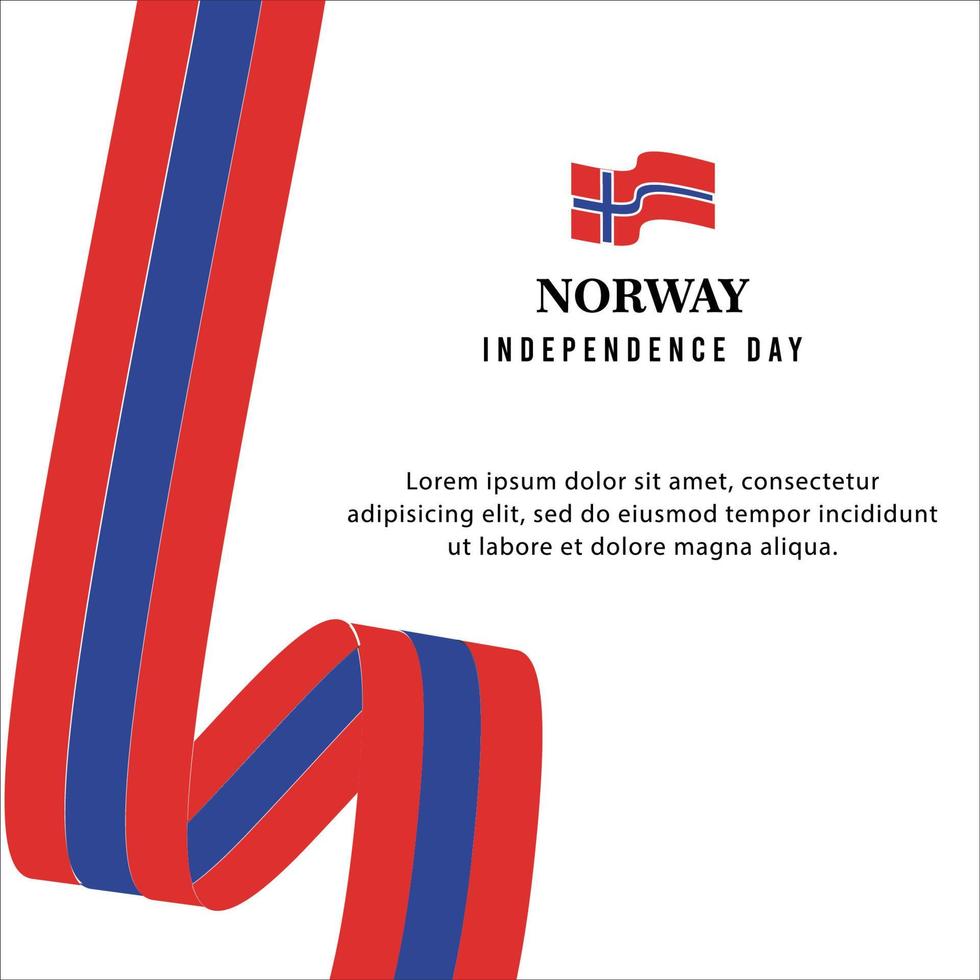 Happy independence day of Norway . template, background. Vector illustration