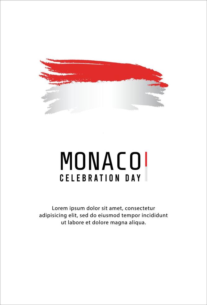 Happy independence day of Monaco . template, background. Vector illustration