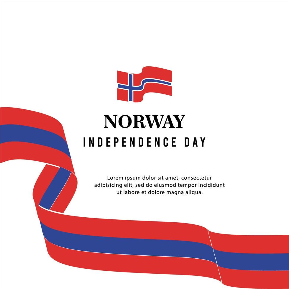 Happy independence day of Norway . template, background. Vector illustration