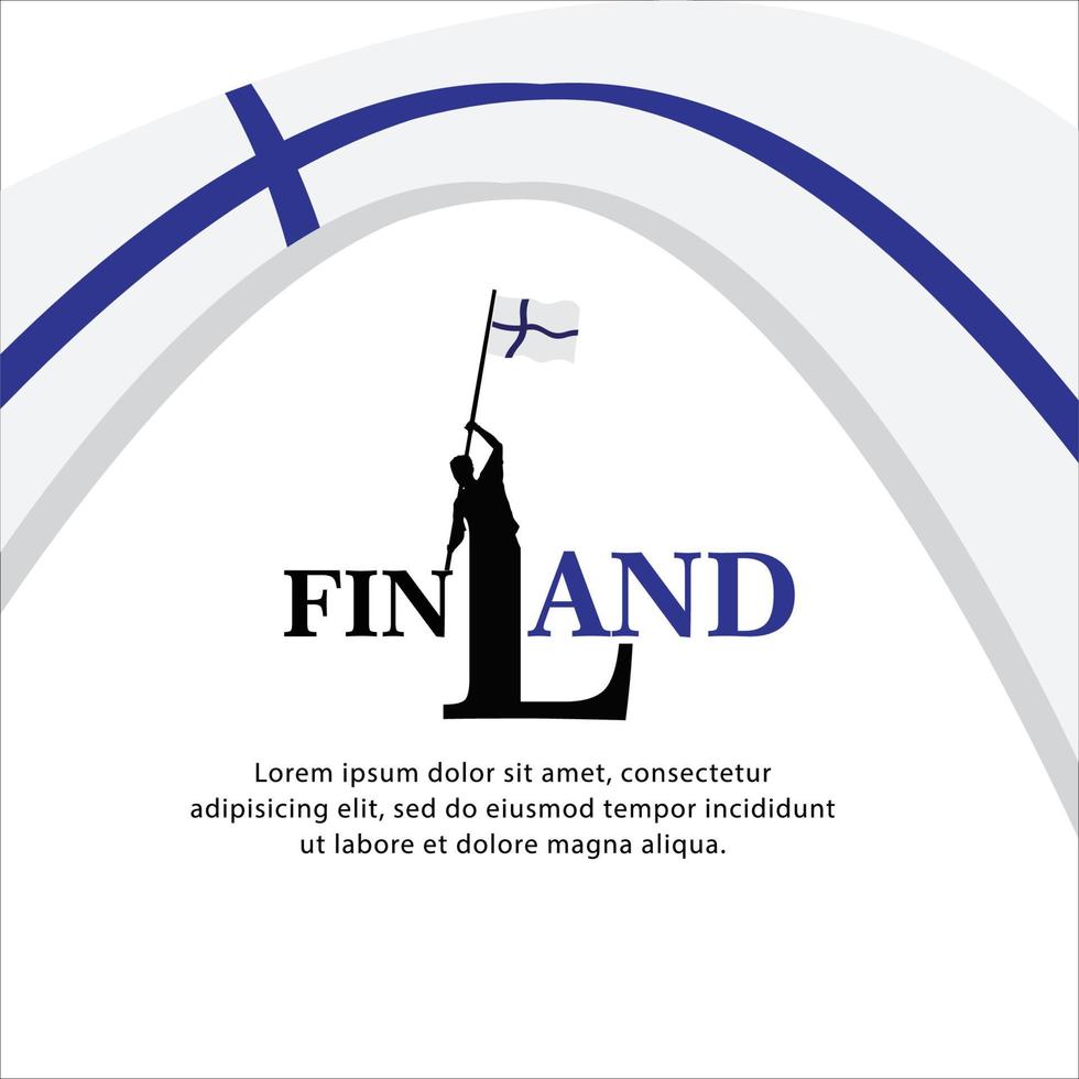 Happy independence day of Finland. template, background. Vector illustration