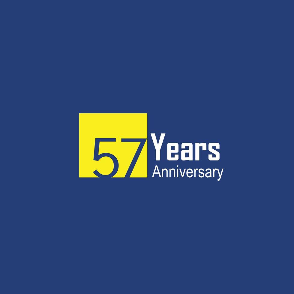 57 th anniversary event party. Vector illustration. numbers template for Celebrating.