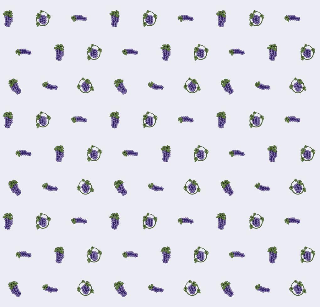 Ilustración de uva diseño de patrones sin fisuras formato eps vectorial vector
