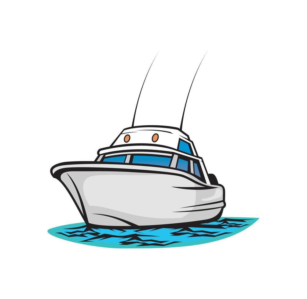 Boat design illustration vector