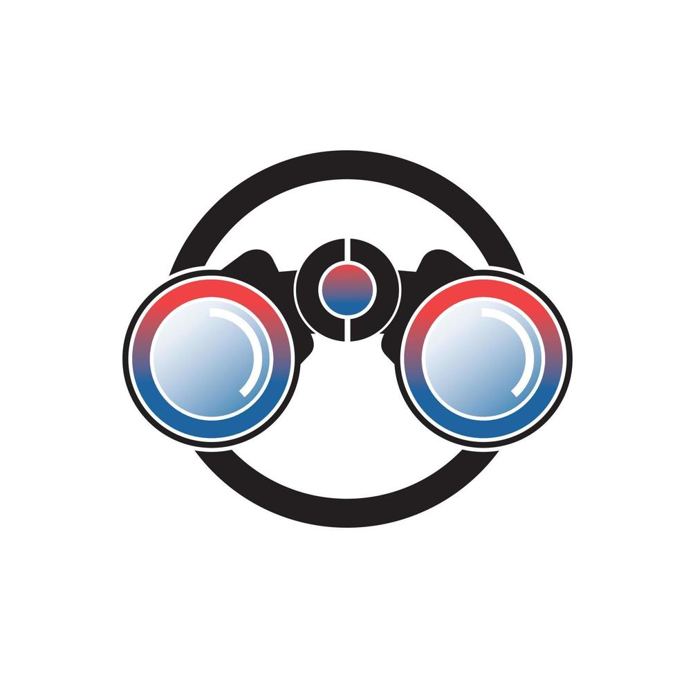 Binoculars logo design illustration vector