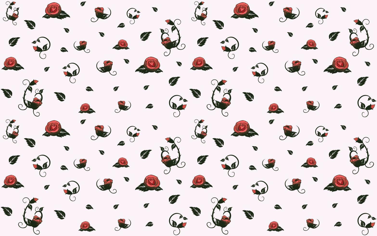 Rose flower illustration seamless pattern design vector eps format