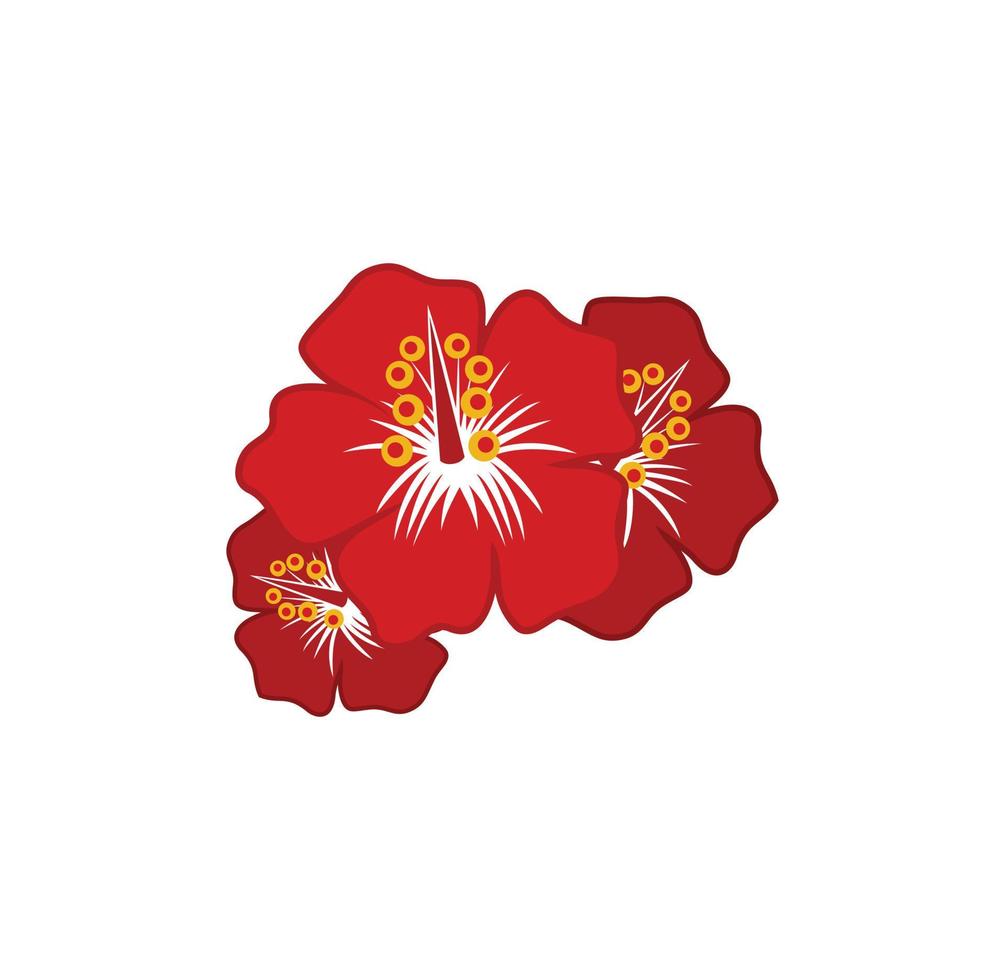 Hibiscus flower design illustration vector