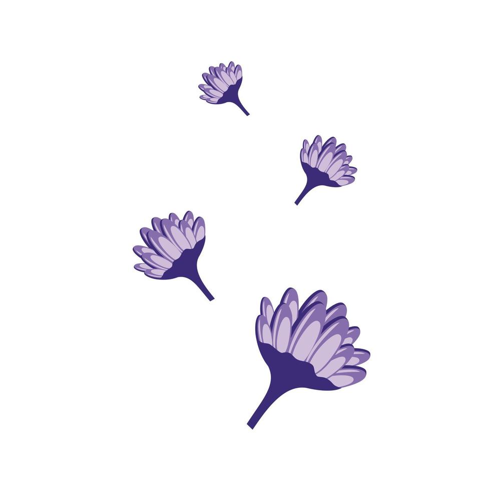 ilustración de diseño de flor de lavanda vector