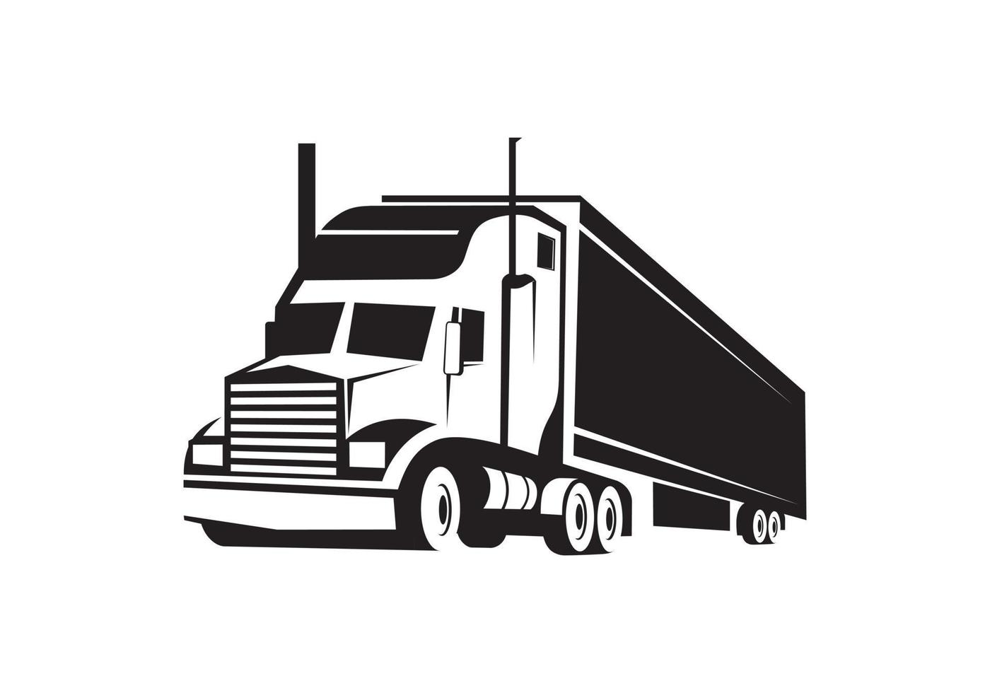 Ilustración de diseño de logotipo de camión vector