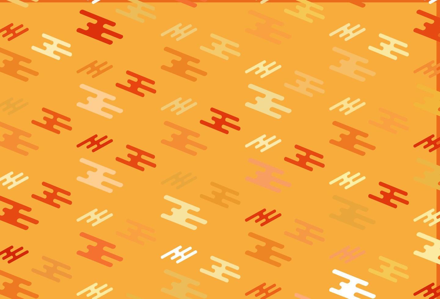 Light Yellow, Orange vector background with straight lines.