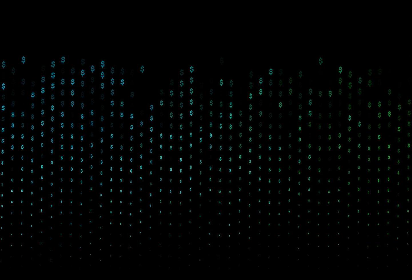 Dark Blue, Green vector texture with financial symbols.