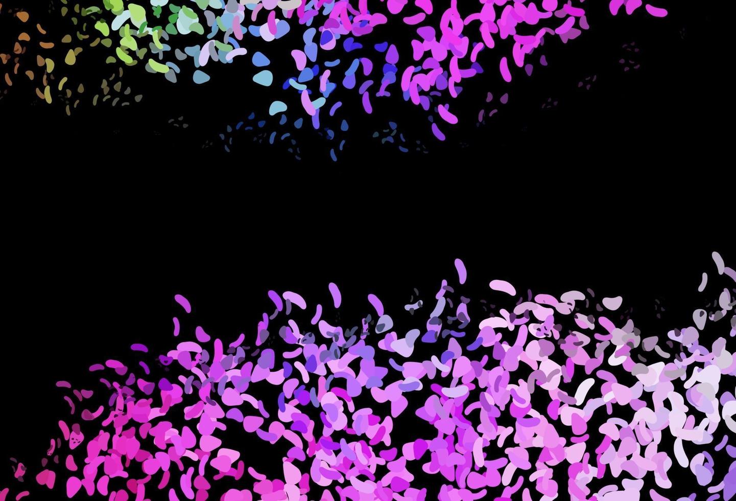 Fondo de vector de arco iris multicolor oscuro con formas abstractas.