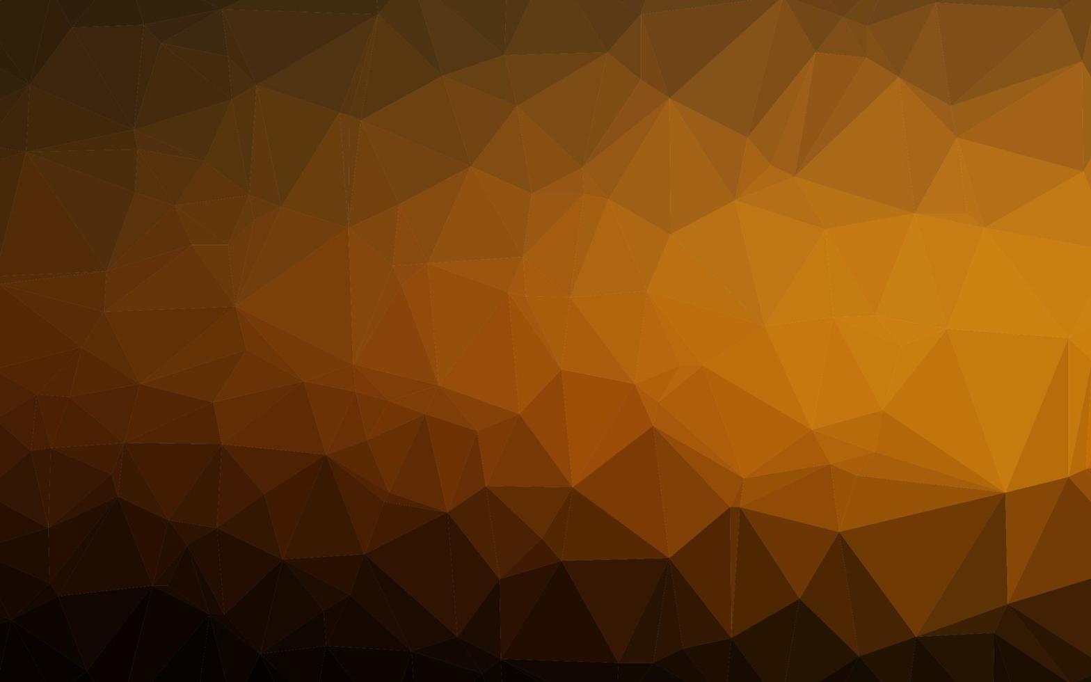Dark Orange vector polygon abstract background.