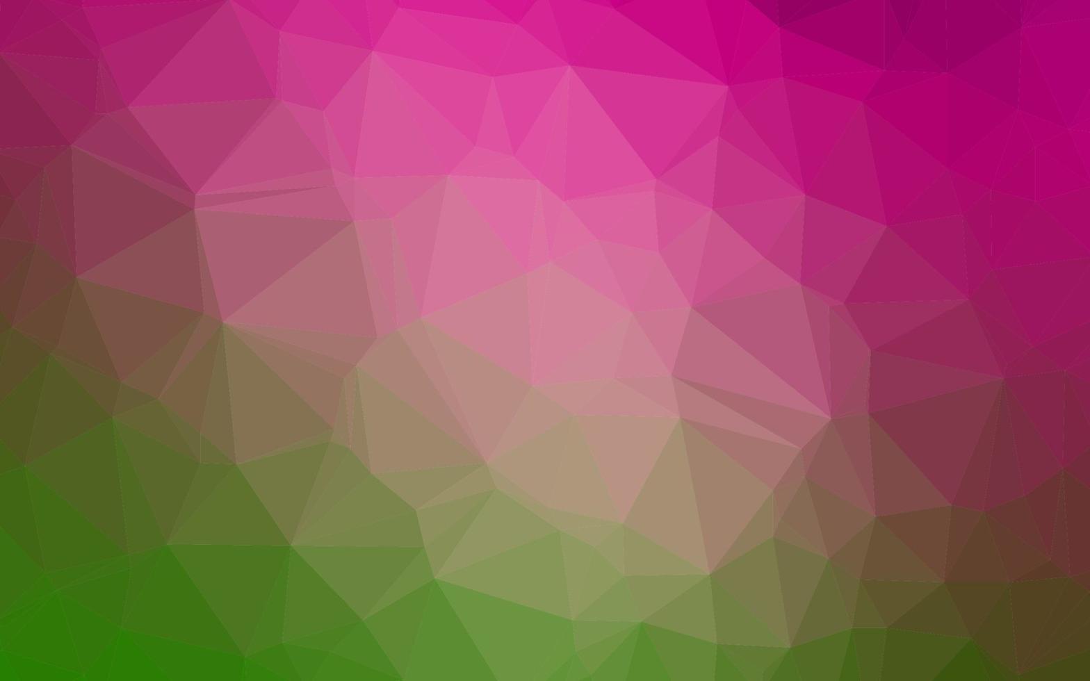 Light Pink, Green vector polygon abstract backdrop.
