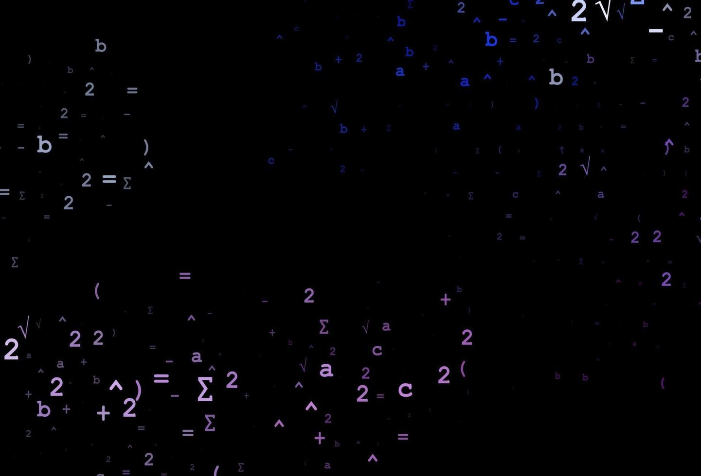 Dark Pink, Blue vector background with Digit symbols.