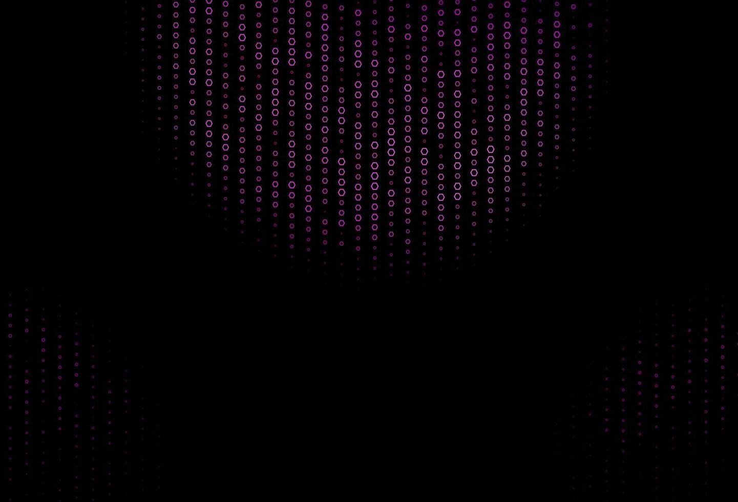 Dark Purple vector template in hexagonal style.