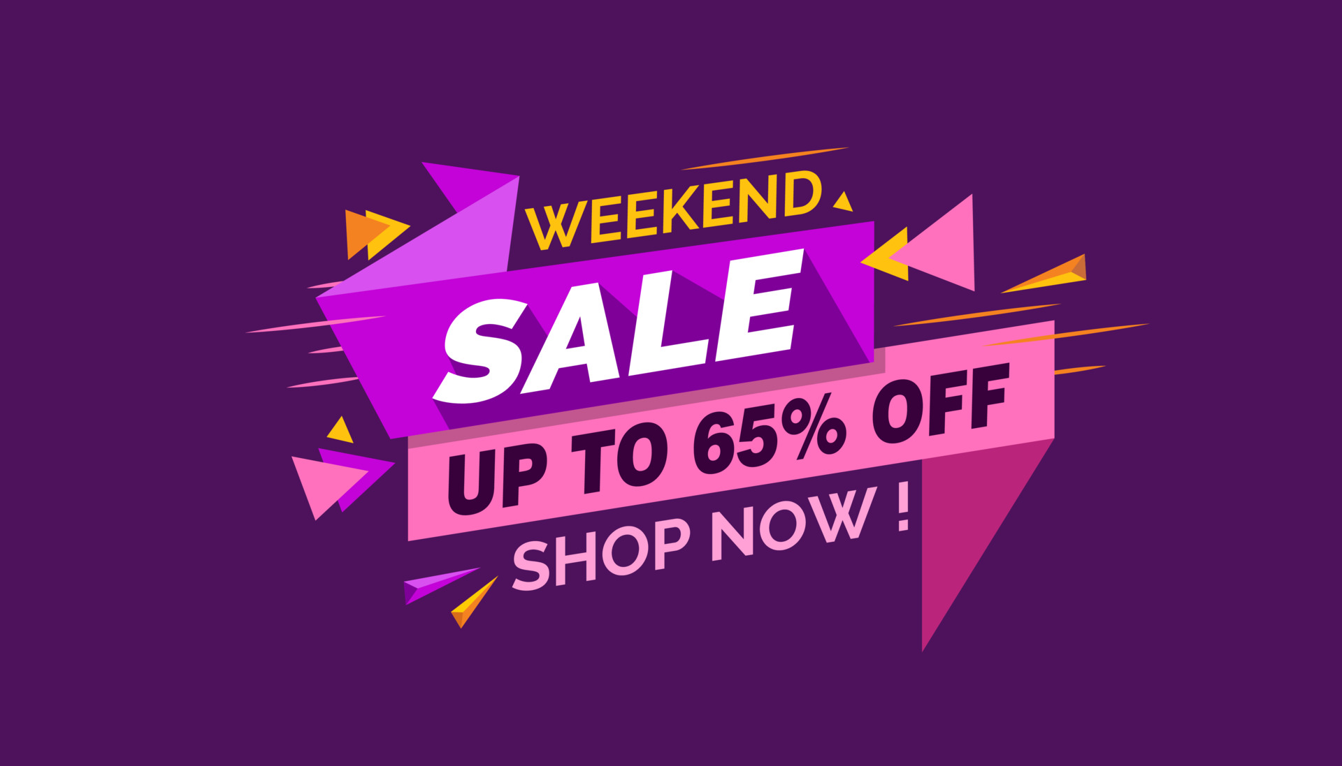 Weekend Sale, Colorful Sale Banner Template, Discount Sale, Promo Sale