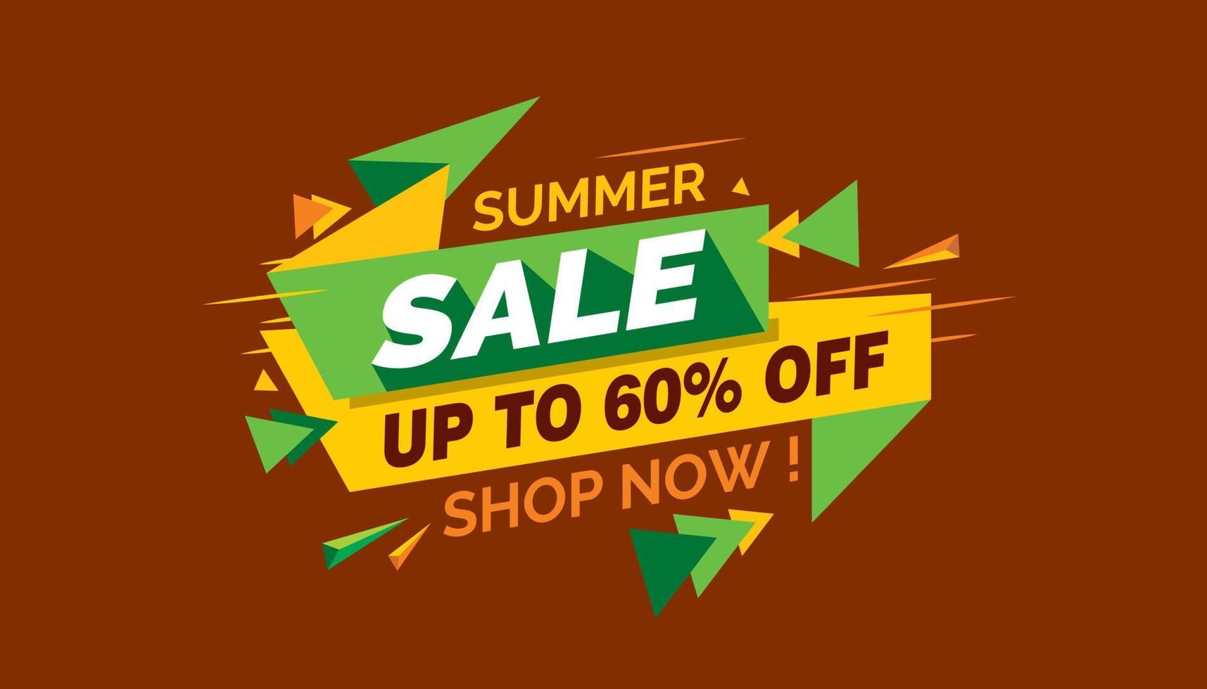 Summer Sale, Colorful Sale Banner Template, Discount Sale, Promo Sale Card vector