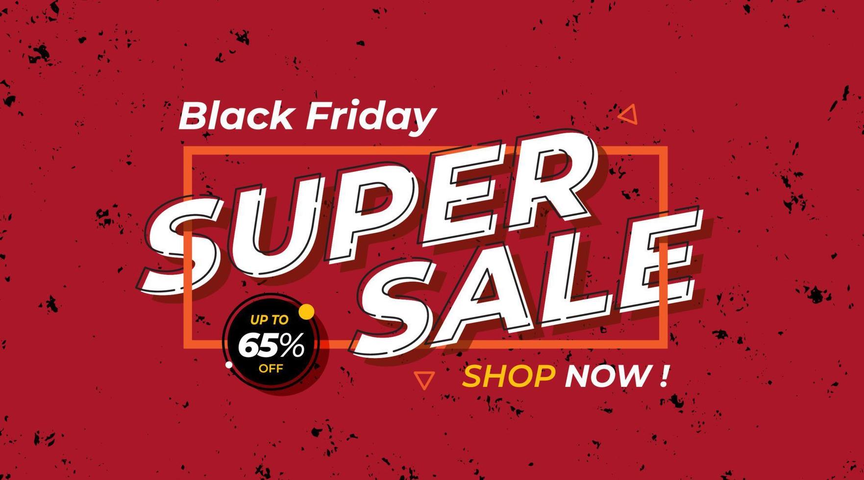 banner de super venta, banner de venta de viernes negro, plantilla de banner de mega venta vector