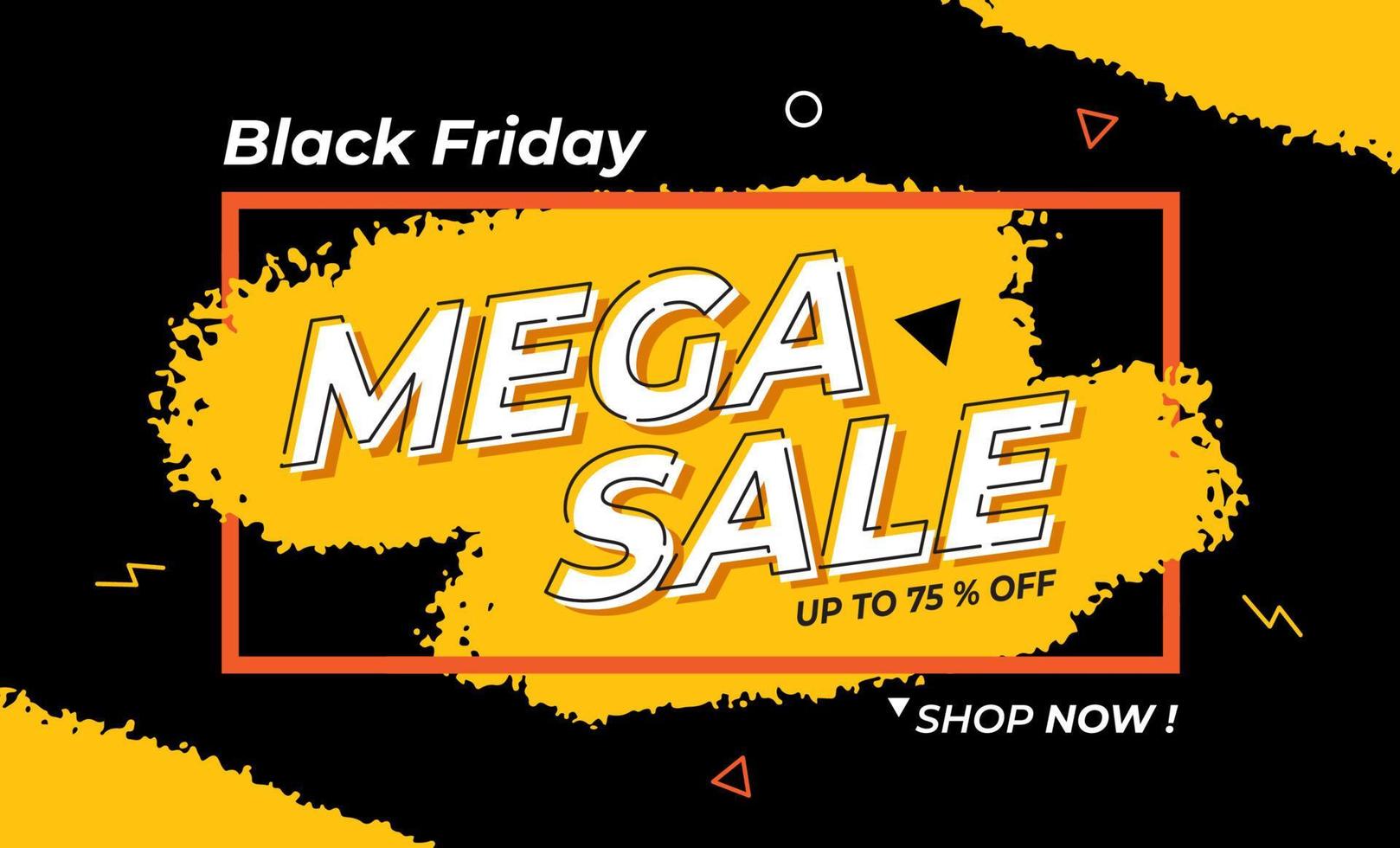 Super Sale Banner, Black Friday Sale Banner, Mega Sale Banner Template vector