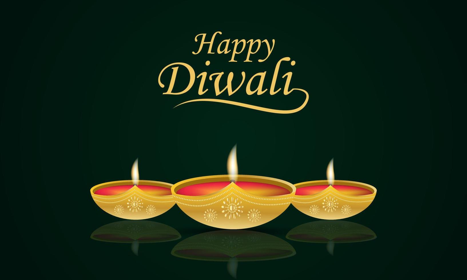 Beautiful happy Diwali festival celebration background design. vector