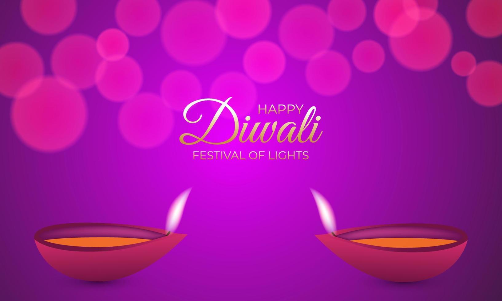 Beautiful happy Diwali festival celebration background design vector