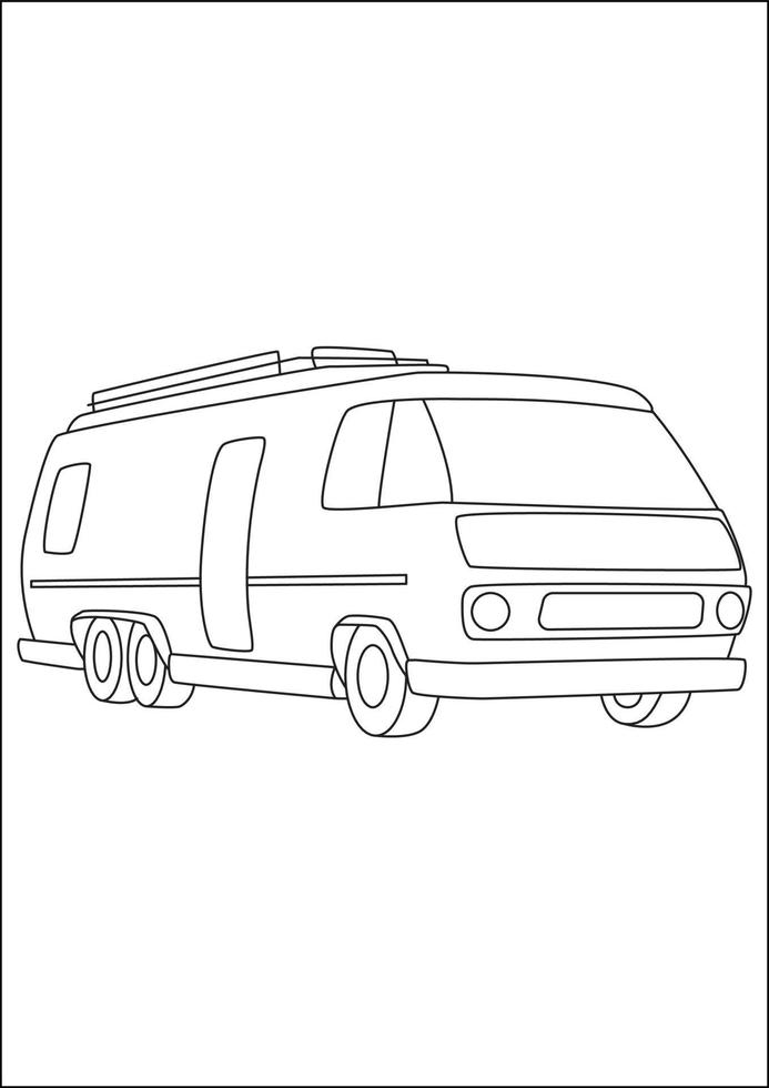 childrens coloring pages, Vehicle coloring pages for kids. vector