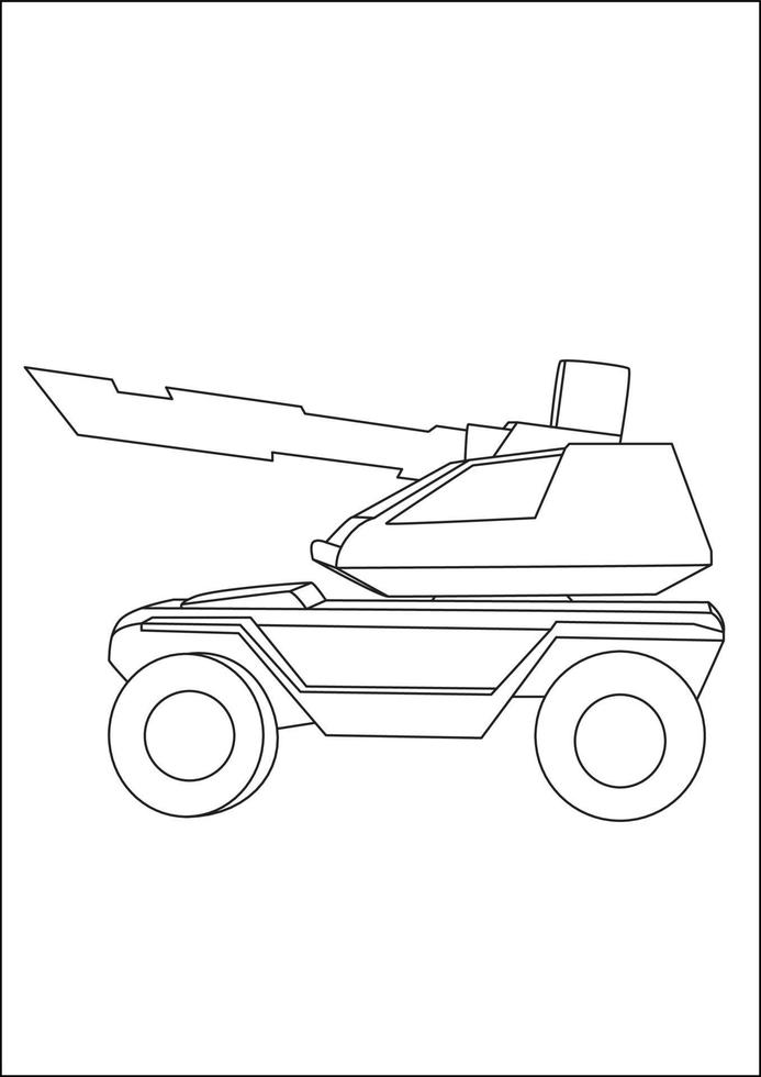 páginas para colorear para niños, páginas para colorear de vehículos para niños. vector