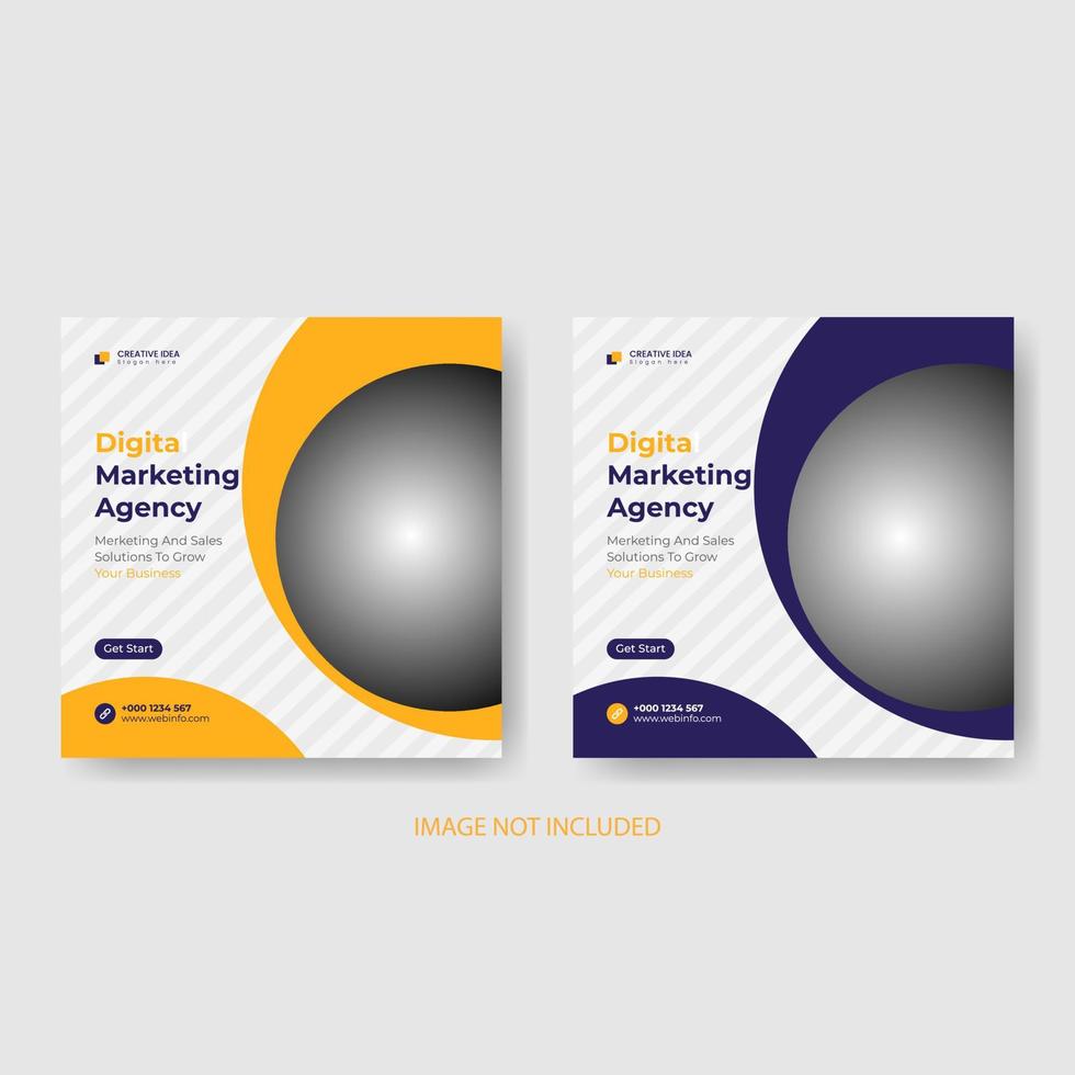 creative eye-catching social media post template for digital marketing. vector