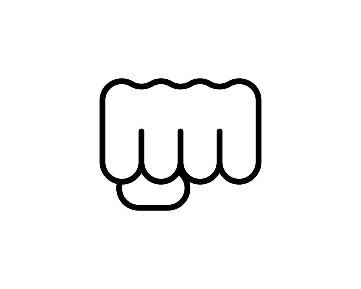 Punch linear icon. Thin line illustration. Squeezed fist contour symbol. Vector isolated outline drawing