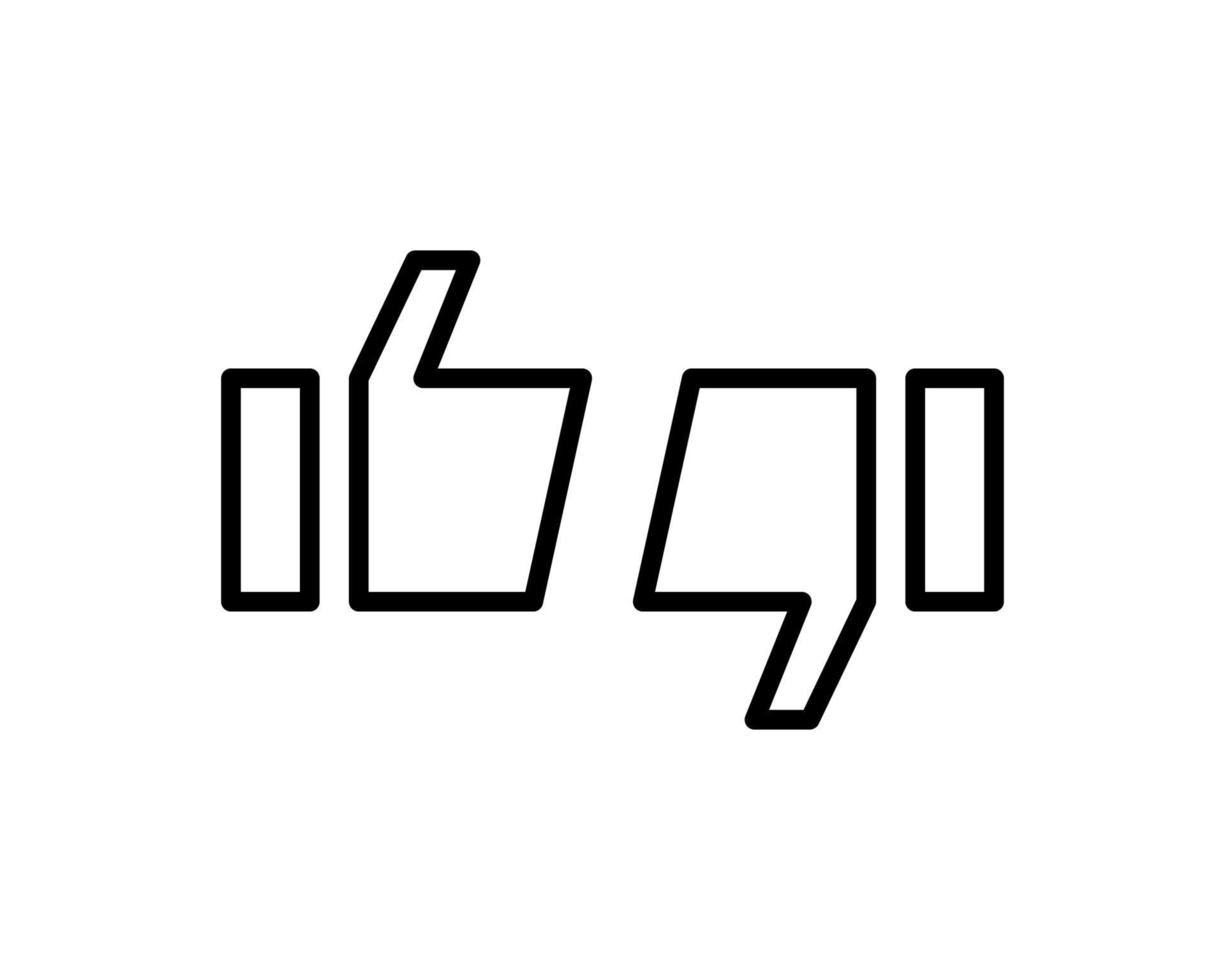 like icon vector. Thumbs up icon. social media icon. Like and dislike icon. Thumbs up and thumbs down. vector