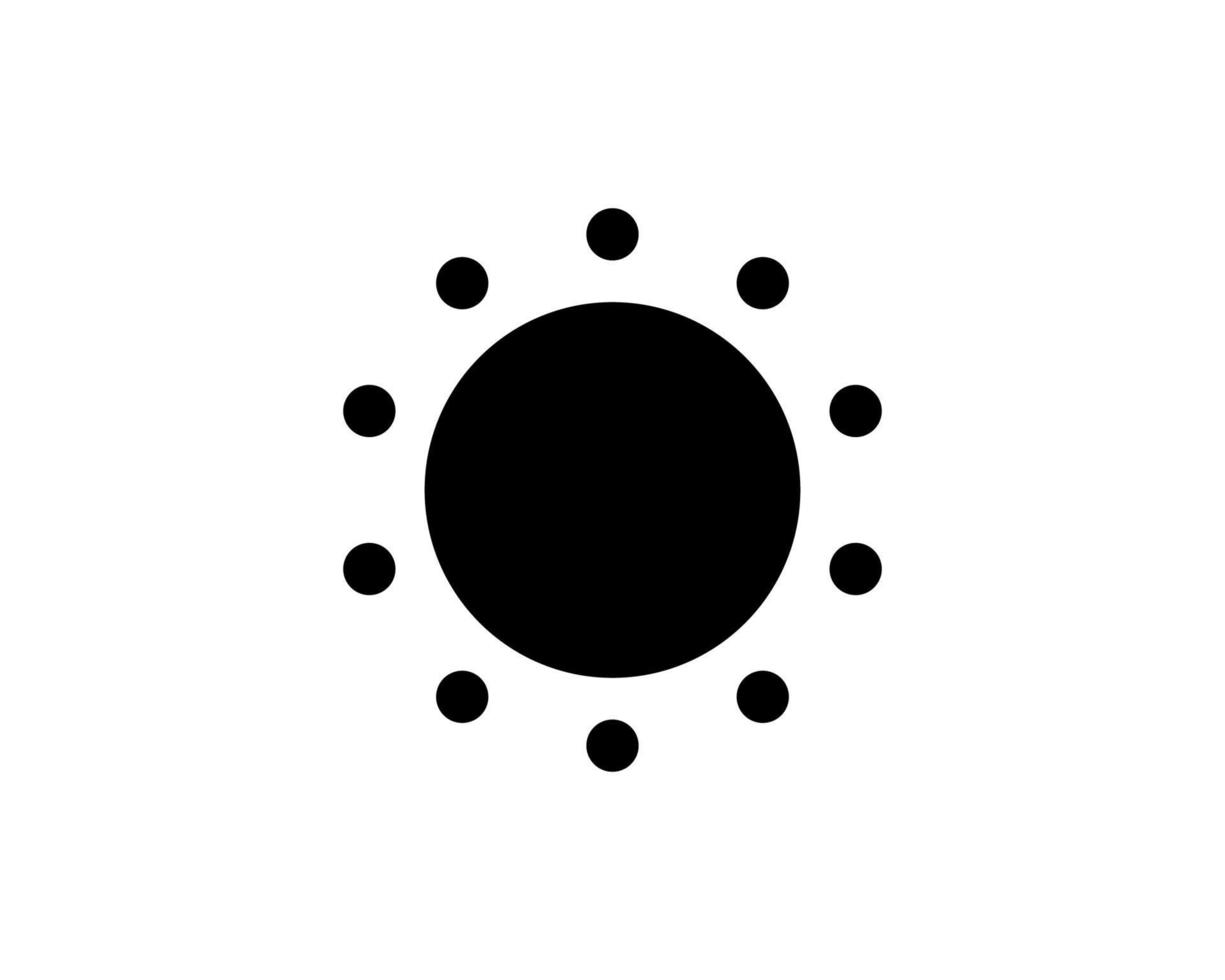 icono de borde de vector de sol. este icono se utiliza para paneles de administración, sitios web, interfaces, aplicaciones móviles