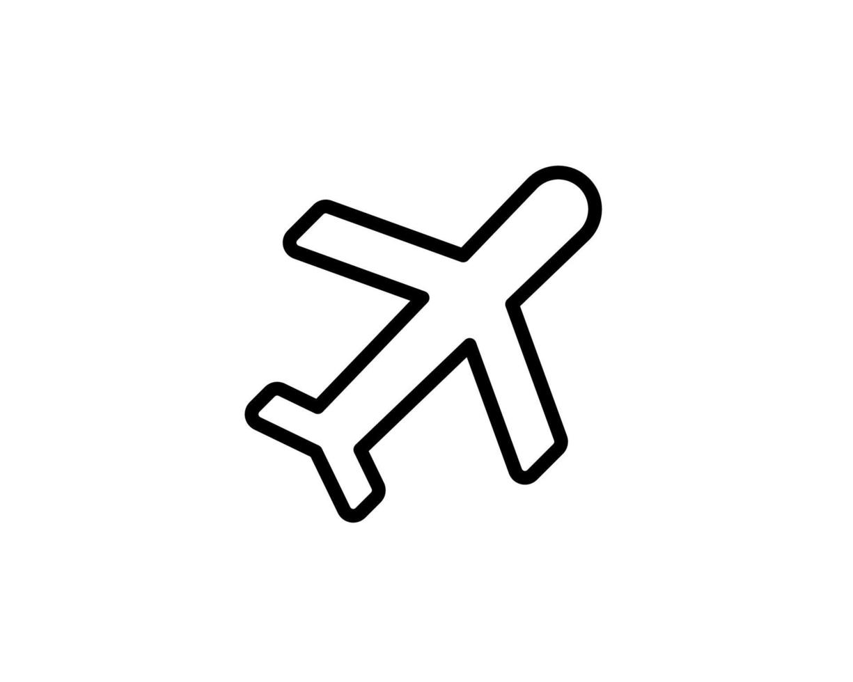 icono de llegada de avión en moderno estilo plano aislado sobre fondo blanco. pictograma del sitio web. símbolo de Internet para el diseño de su sitio web, logotipo, aplicación, interfaz de usuario. ilustración vectorial, eps10. vector