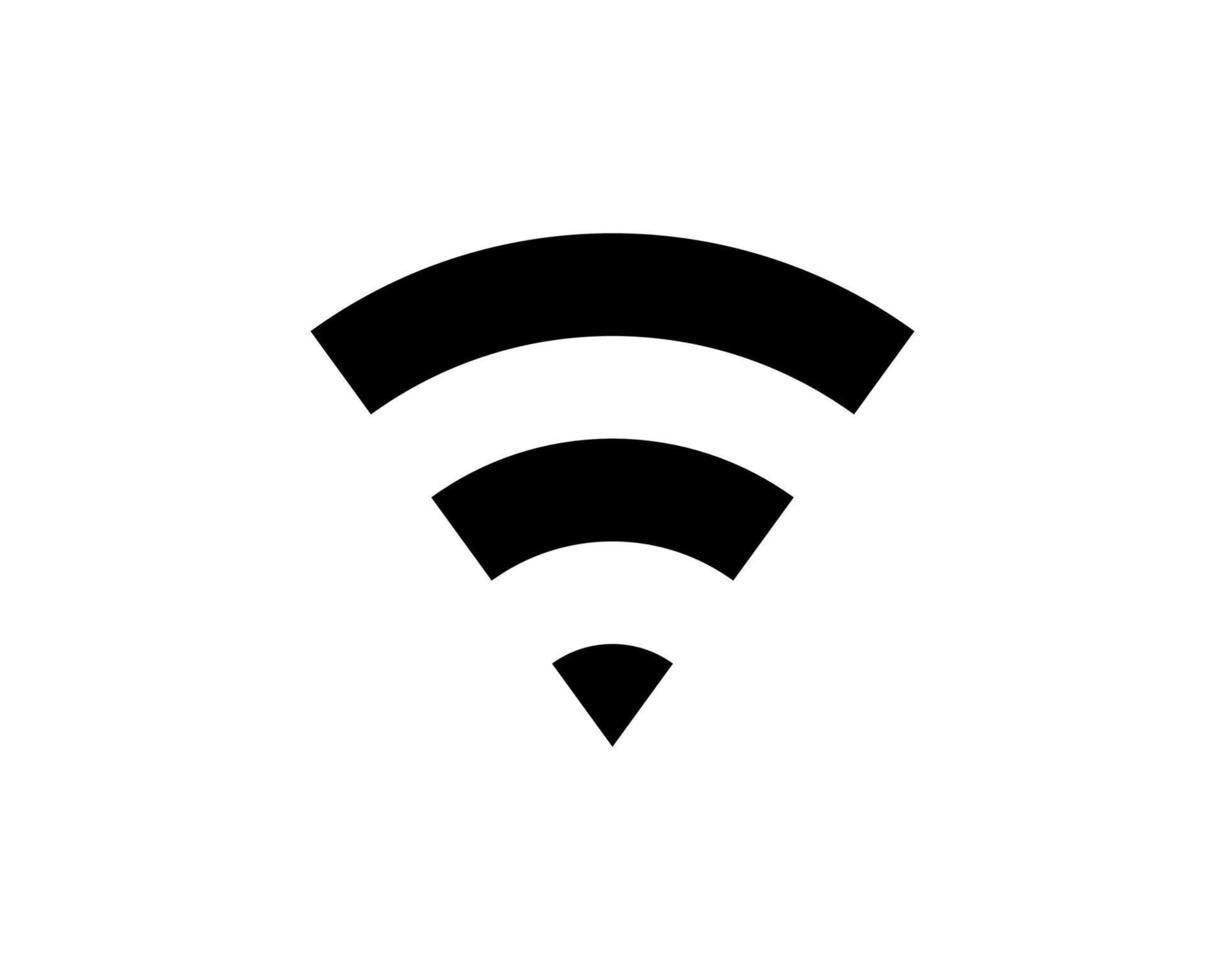 Ilustración de vector de icono de wifi. símbolo de punto de acceso wifi aislado. diseño gráfico de señal de internet. Pictograma de concepto de conexión inalámbrica. símbolo de línea de red wifi. elemento de salida de red inalámbrica.