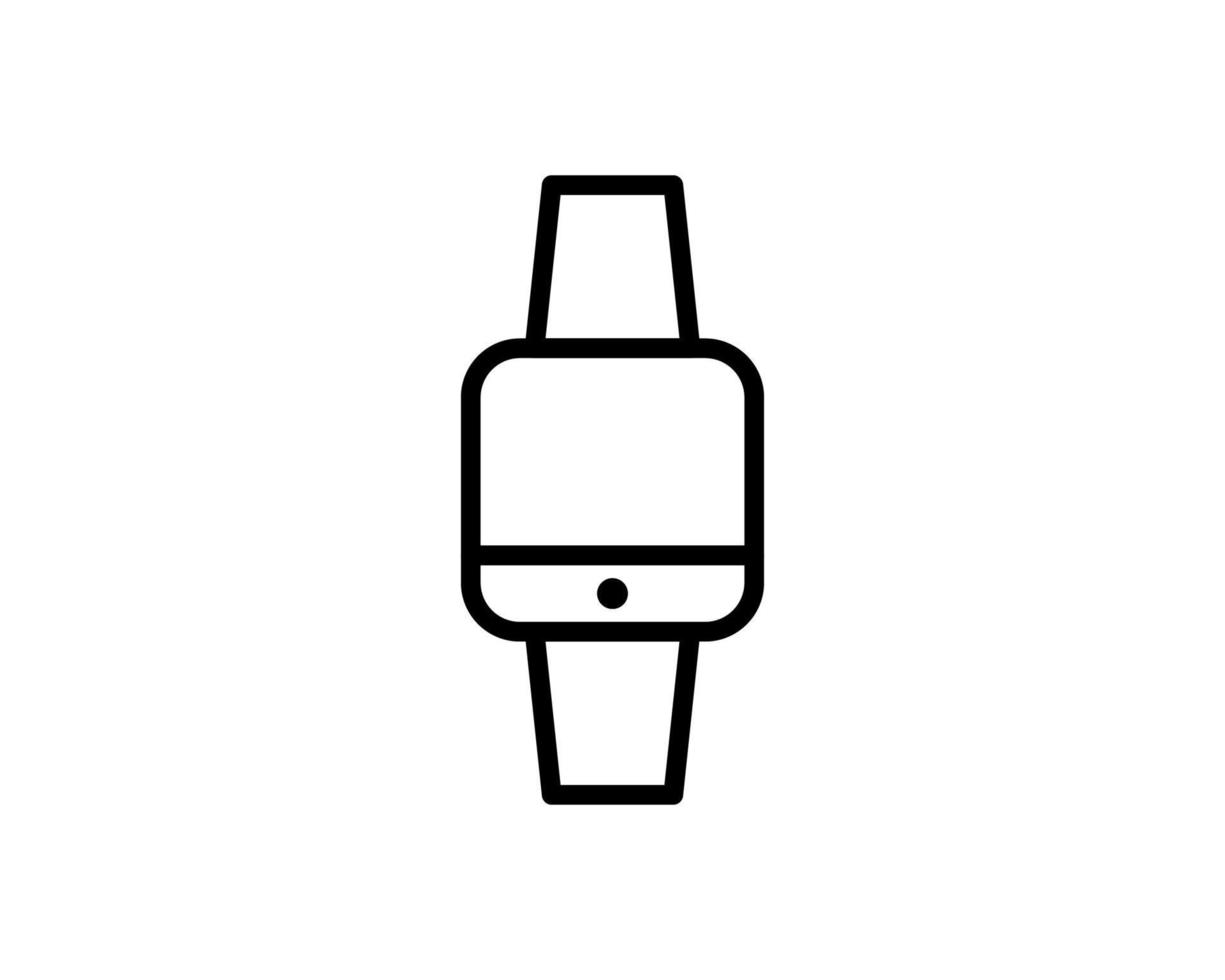 icono de reloj inteligente aislado sobre fondo blanco. reloj símbolo moderno, sencillo, vector, icono para diseño web, aplicación móvil, interfaz de usuario. ilustración vectorial vector