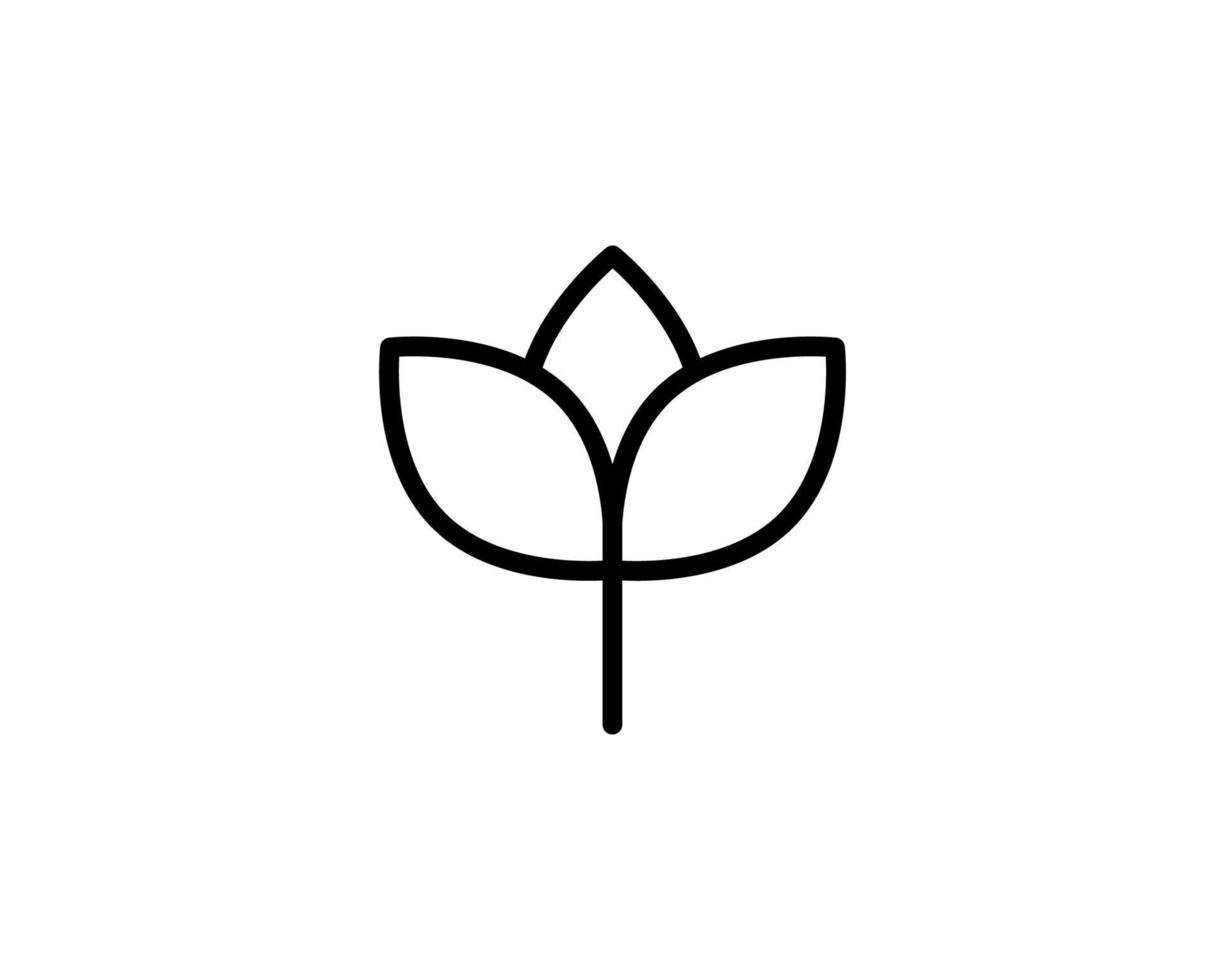 Flower line icon. High quality outline symbol for web design or mobile app. Thin line sign for design logo. Black outline pictogram on white background. vector