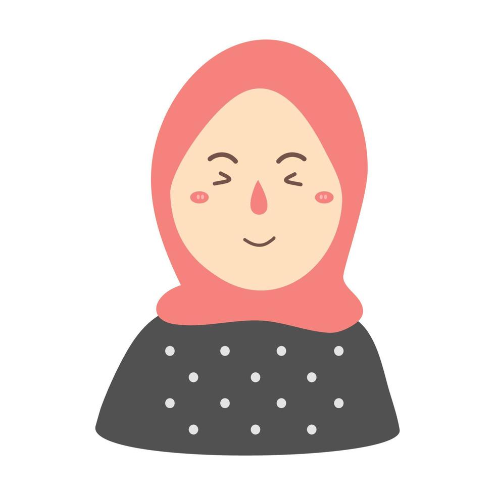 Muslim woman wearing hijab vector