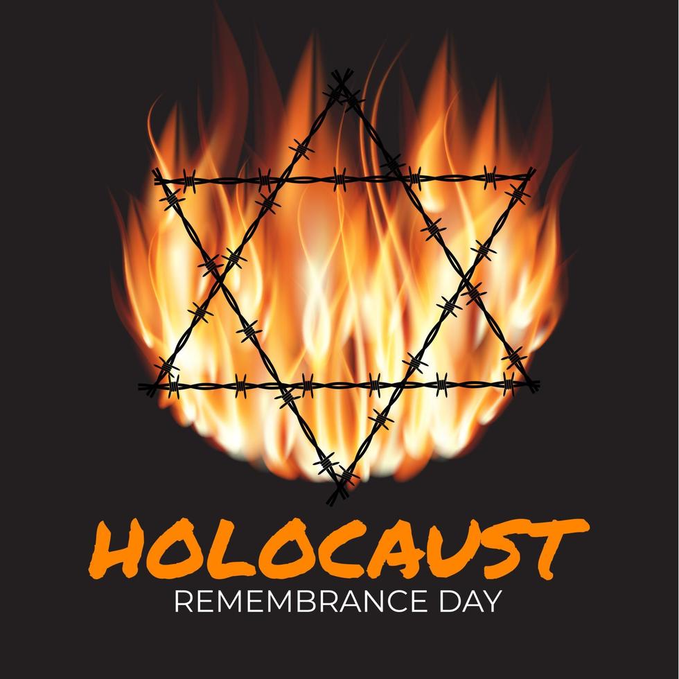 Fondo del Día Internacional del Recuerdo del Holocausto. vector