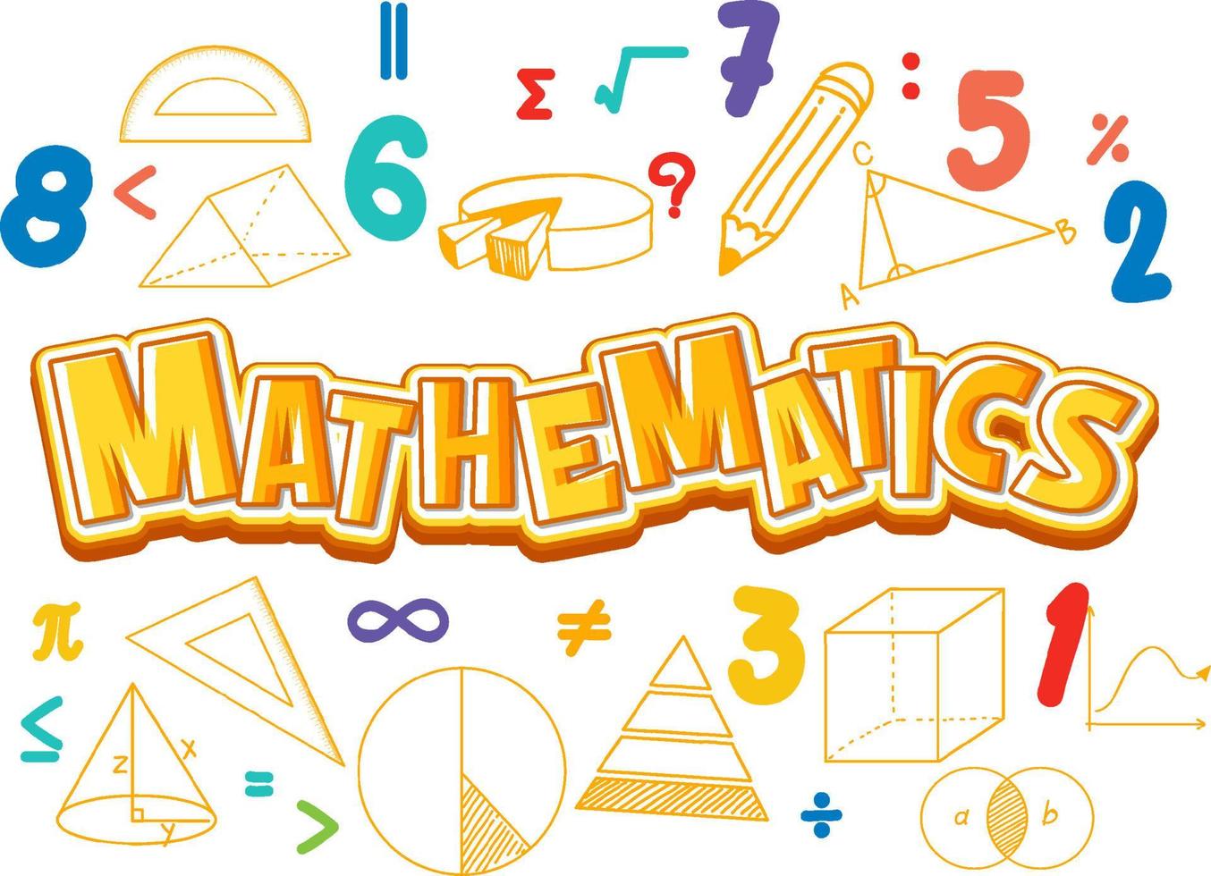 Mathematics font icon with formula vector