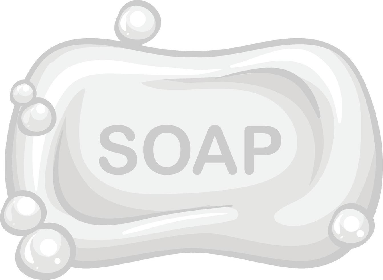 Soap bar with bubble isolated on white background vector