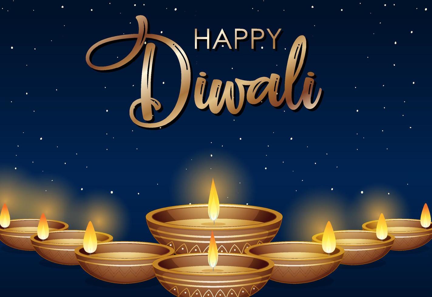 Happy Diwali poster design vector