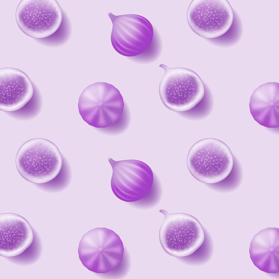 fig fruits pattern background vector