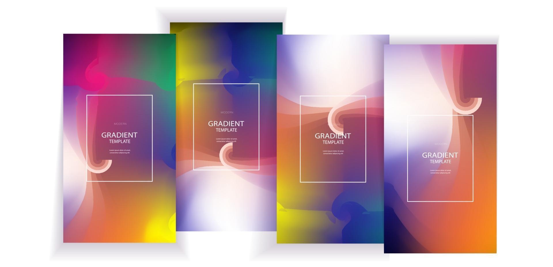 modern colorful gradient flyer design vector